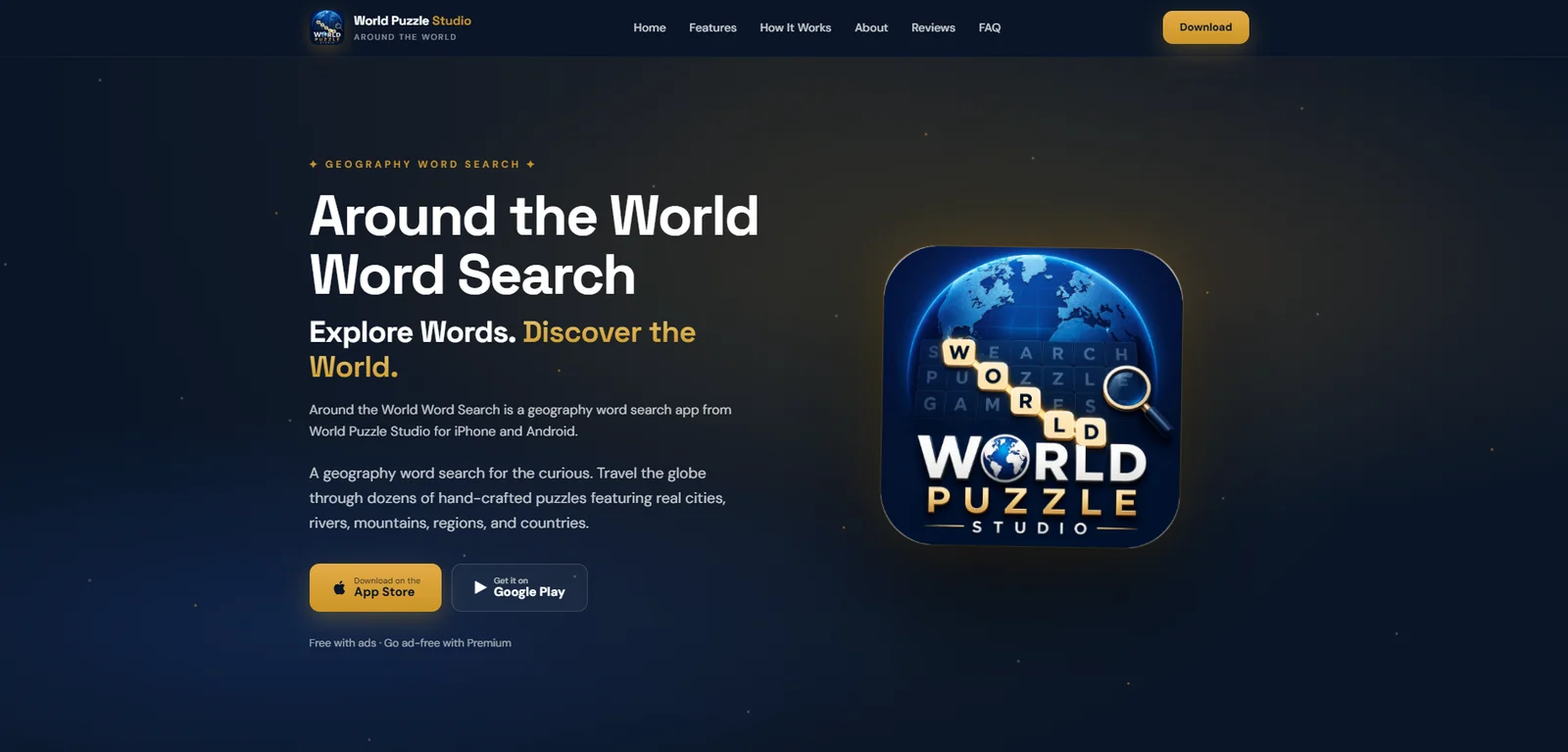 World Puzzle Studio website homepage
