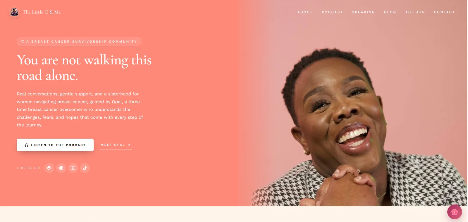 The Little C & Me website homepage
